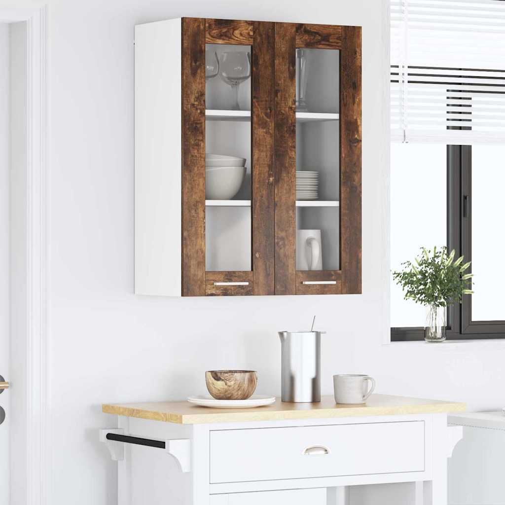 Armadio pensile Rovere fumé 60 x 31 x 80 cm Legno multistrato | homemem39