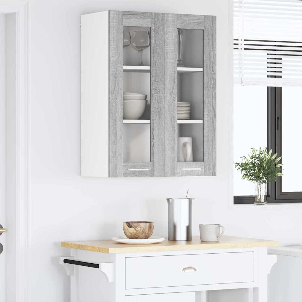 Armadio pensile Grigio Sonoma 60 x 31 x 80 cm Legno multistrato | homemem39