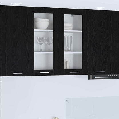 Armadio pensile Rovere Nero 80 x 31 x 80 cm Legno multistrato | homemem39
