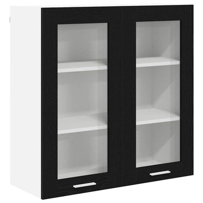 Armadio pensile Rovere Nero 80 x 31 x 80 cm Legno multistrato | homemem39