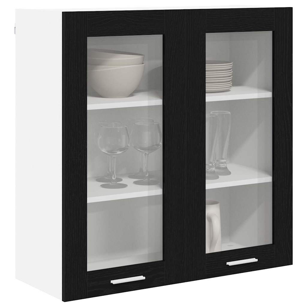 Armadio pensile Rovere Nero 80 x 31 x 80 cm Legno multistrato | homemem39