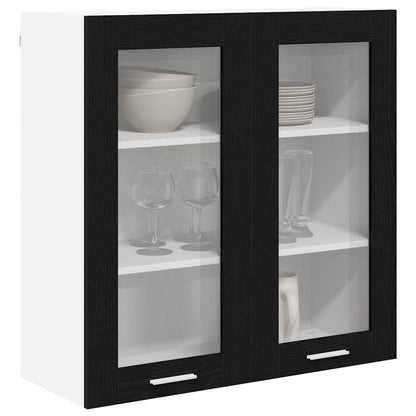 Armadio pensile Rovere Nero 80 x 31 x 80 cm Legno multistrato | homemem39