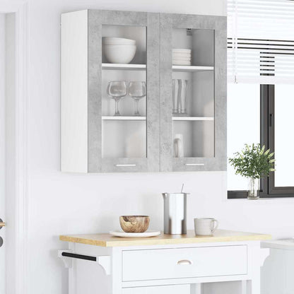 Armadio pensile con porta Grigio cemento 80 x 31 x 80 cm | homemem39