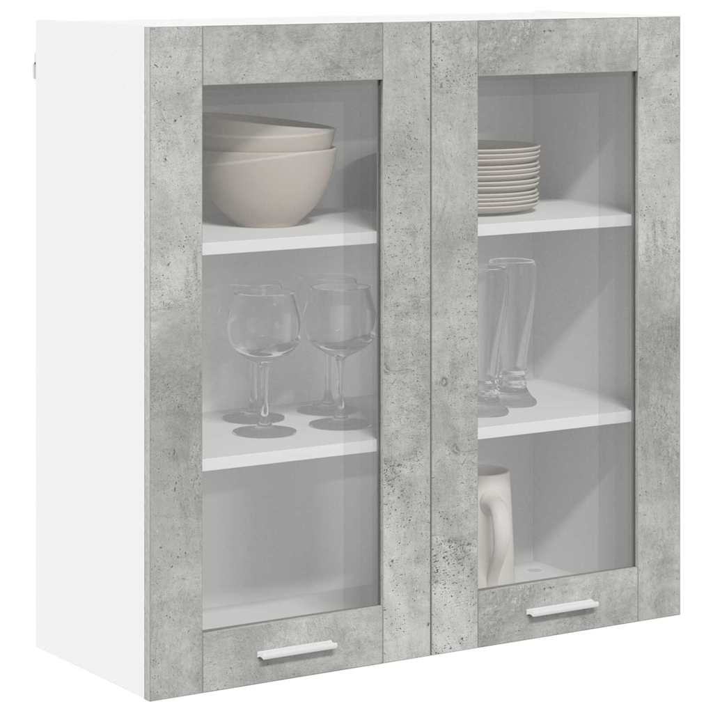 Armadio pensile con porta Grigio cemento 80 x 31 x 80 cm | homemem39