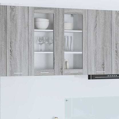 Armadio pensile Grigio Sonoma 80 x 31 x 80 cm Legno multistrato | homemem39
