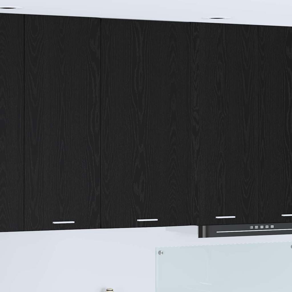 Armadio pensile con porta Rovere Nero e Bianco 50 x 31 x 100 cm | homemem39