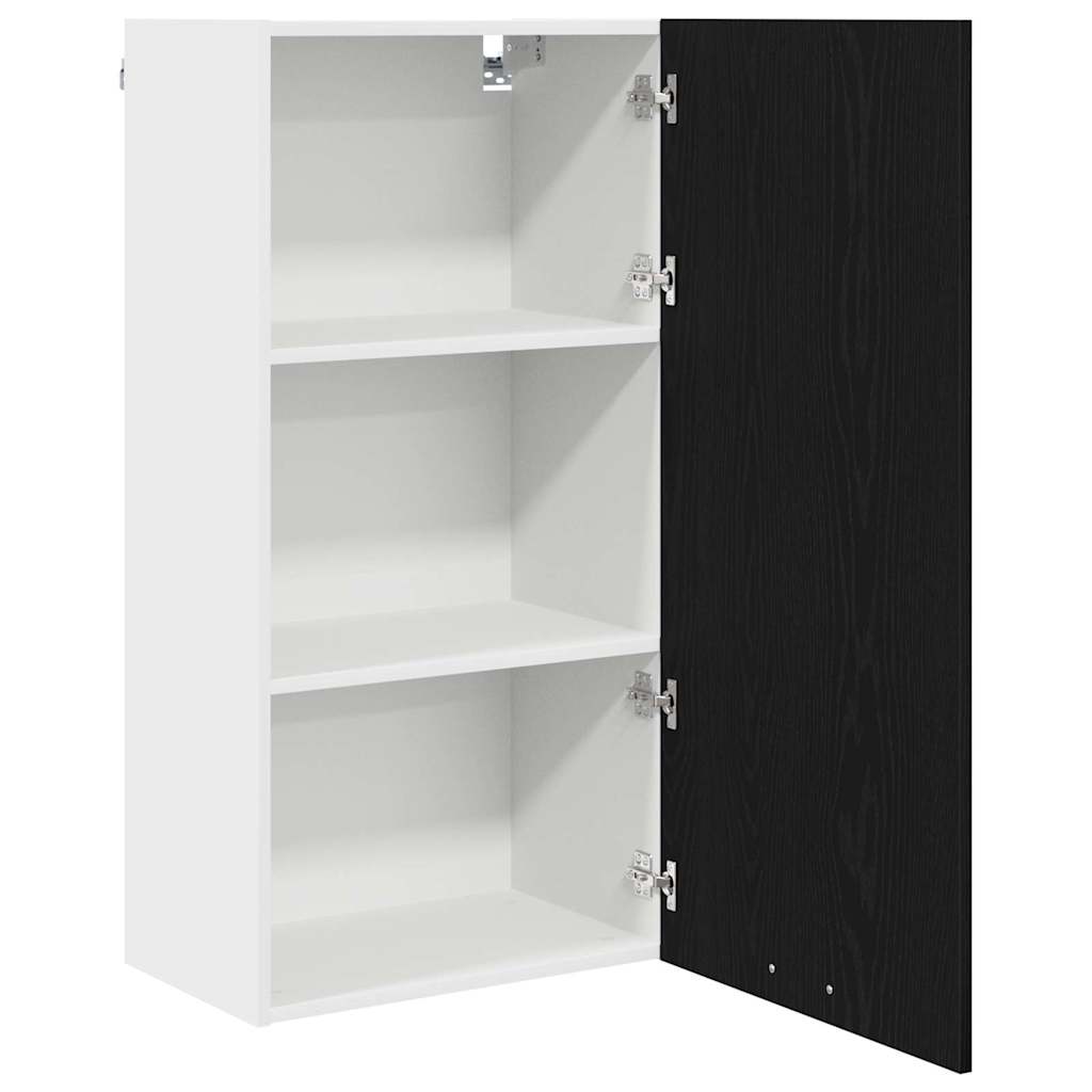 Armadio pensile con porta Rovere Nero e Bianco 50 x 31 x 100 cm | homemem39