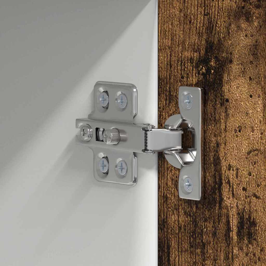 Armadio pensile Rovere Affumicato e Bianco 50 x 31 x 100 cm | homemem39