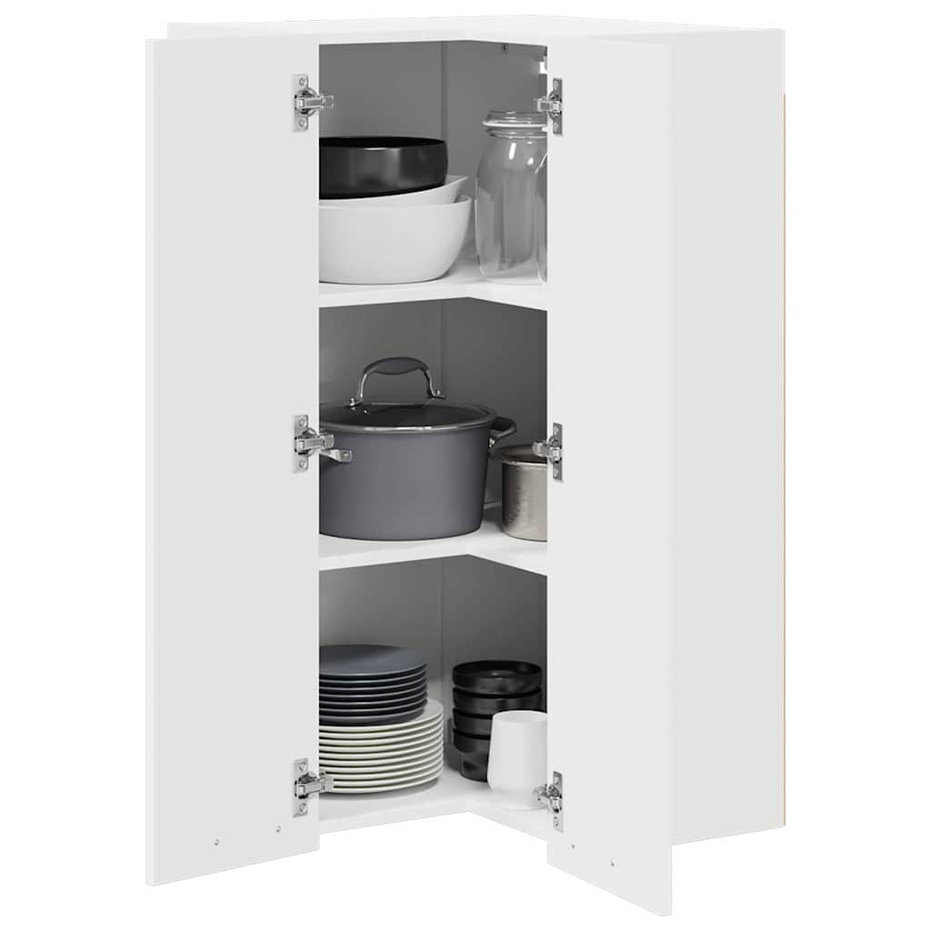 Armadio pensile Bianco 57 x 57 x 100 cm Legno multistrato | homemem39