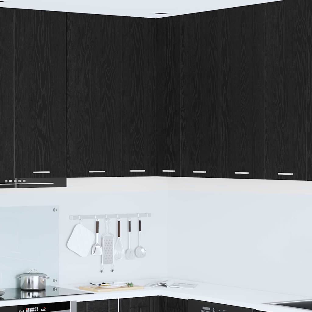 Armadio pensile Rovere Nero e Bianco 57 x 57 x 100 cm