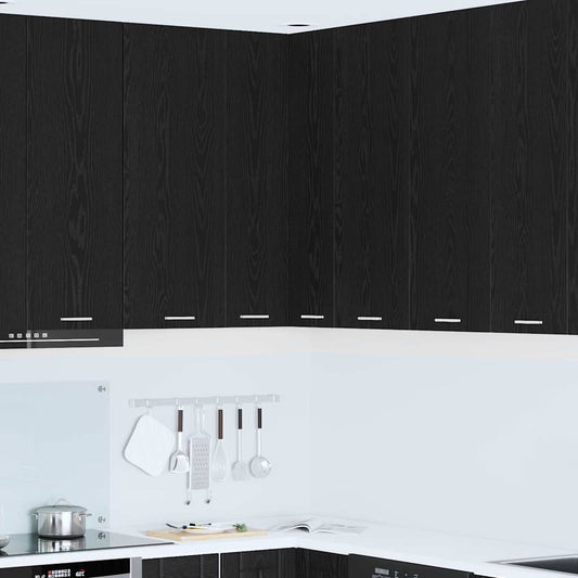 Armadio pensile con porta Rovere Nero e Bianco 57 x 57 x 100 cm | homemem39