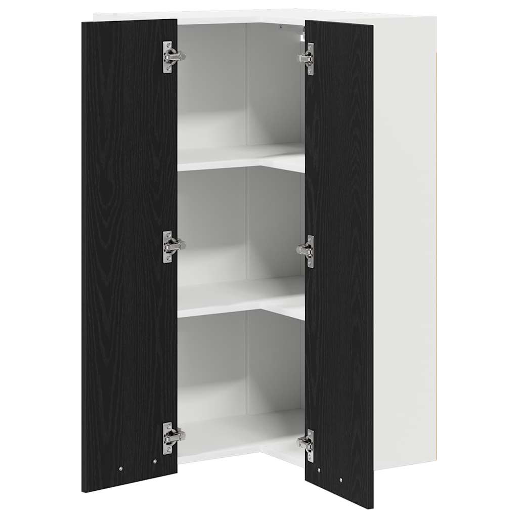Armadio pensile Rovere Nero e Bianco 57 x 57 x 100 cm