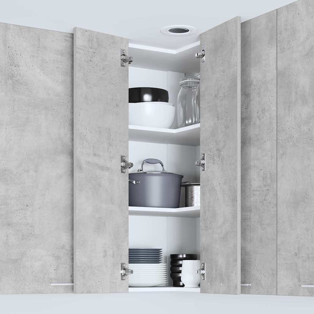 Armadio pensile Grigio Cemento e Bianco 57 x 57 x 100 cm | homemem39