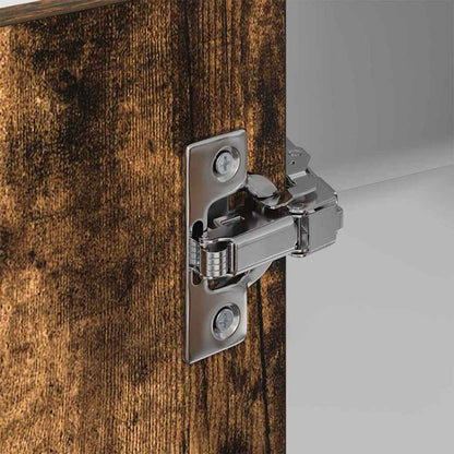 Armadio pensile Rovere Affumicato e Bianco 57 x 57 x 100 cm | homemem39
