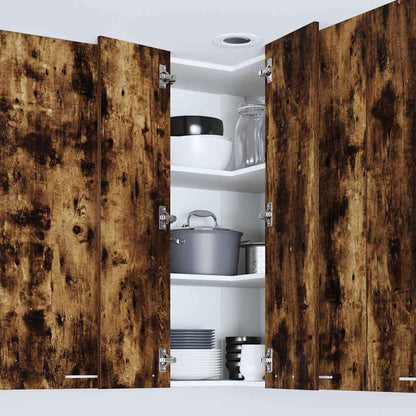 Armadio pensile Rovere Affumicato e Bianco 57 x 57 x 100 cm | homemem39