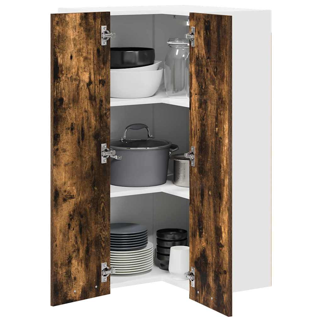 Armadio pensile Rovere Affumicato e Bianco 57 x 57 x 100 cm | homemem39