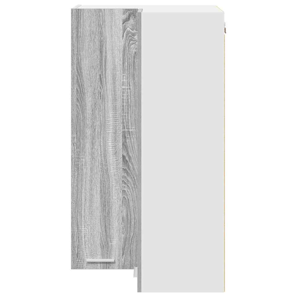 Armadio pensile Grigio Sonoma e Bianco 57 x 57 x 100 cm