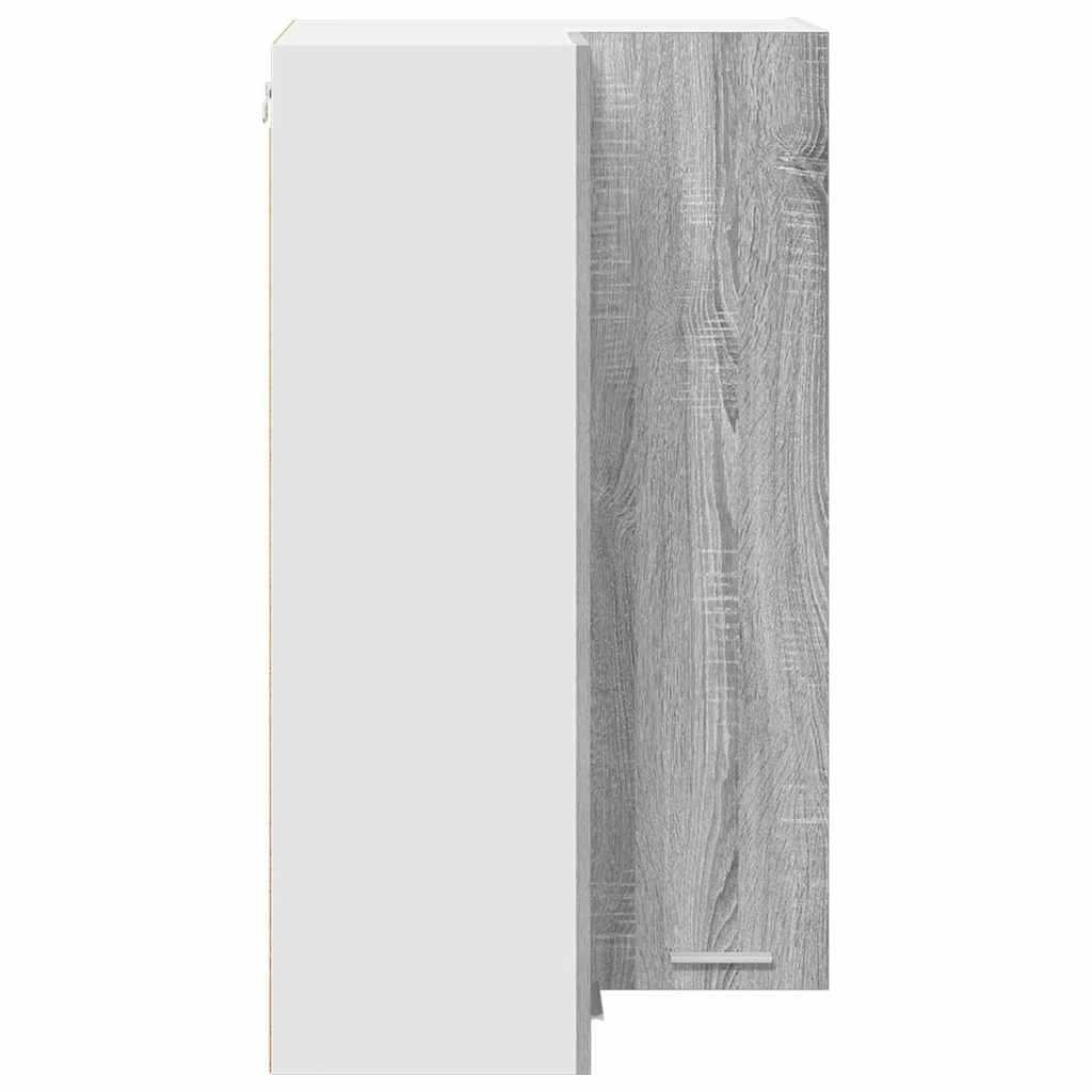 Armadio pensile Grigio Sonoma e Bianco 57 x 57 x 100 cm