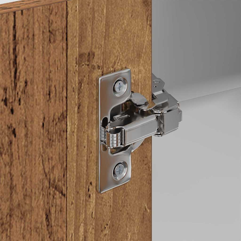 Armadio pensile Legno Antico e Bianco 57 x 57 x 100 cm | homemem39