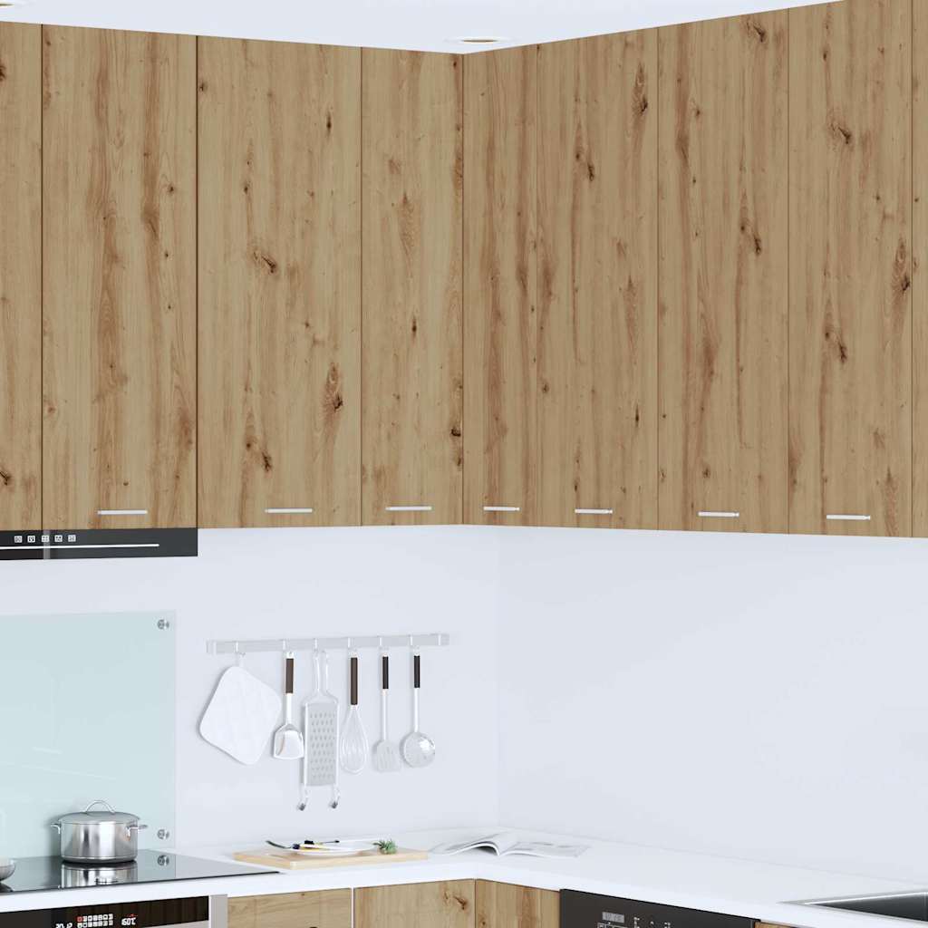 Armadio pensile Rovere Artigiano e Bianco 57 x 57 x 100 cm | homemem39