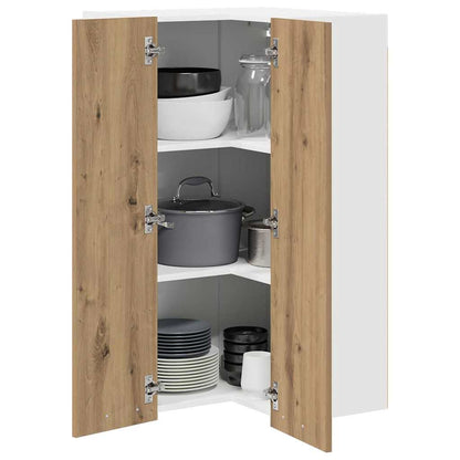 Armadio pensile Rovere Artigiano e Bianco 57 x 57 x 100 cm | homemem39