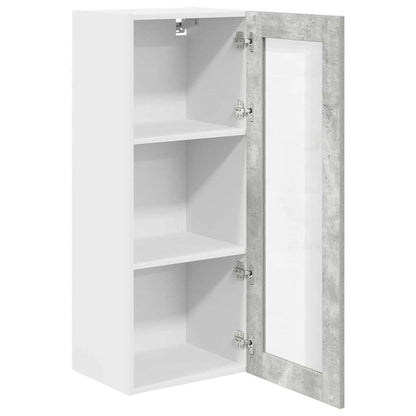 Armadio pensile con porta Grigio cemento 40 x 31 x 100 cm | homemem39