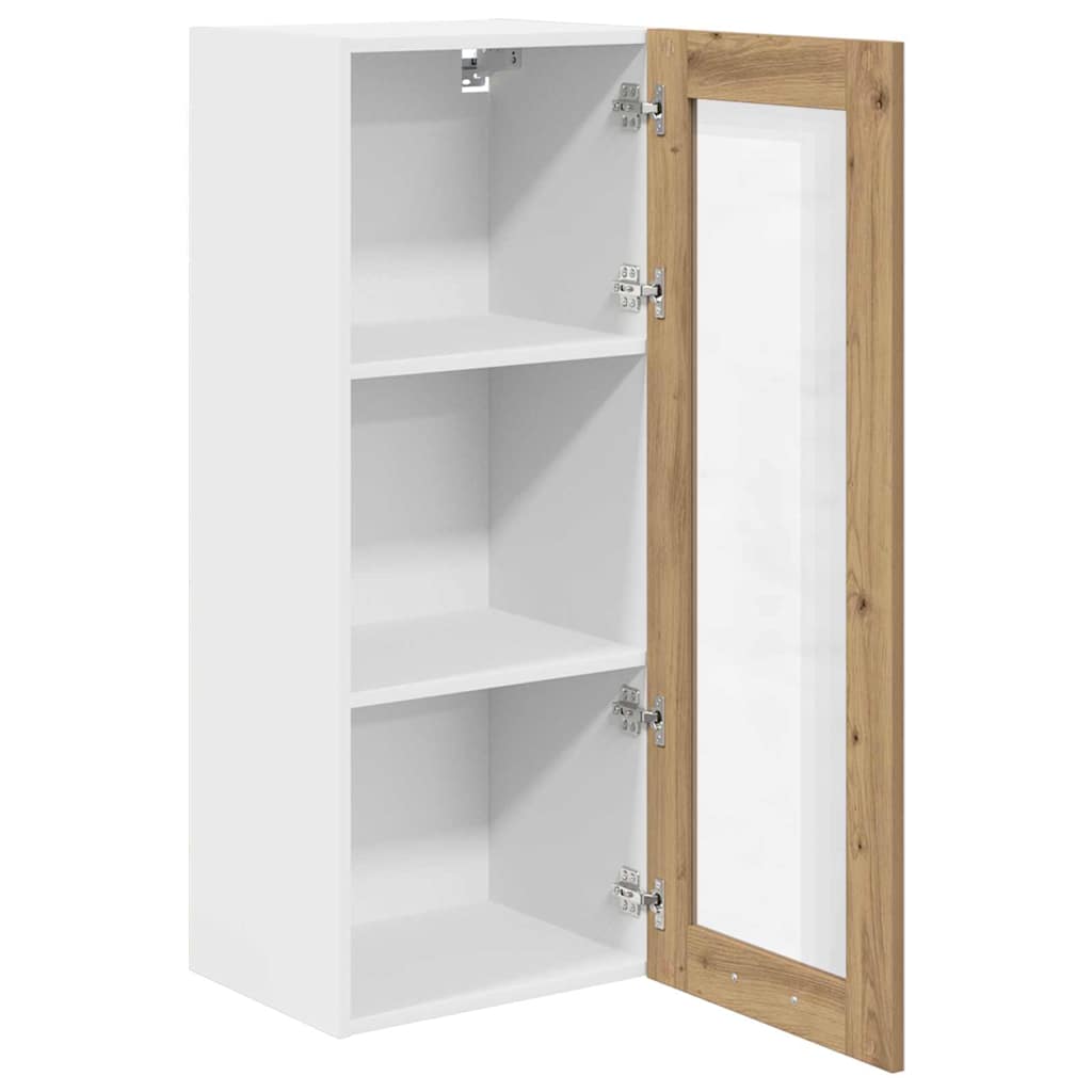 Armadio pensile con porta Rovere artigianale 40 x 31 x 100 cm | homemem39