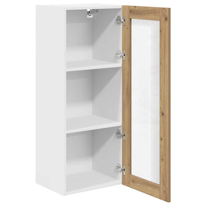 Armadio pensile con porta Rovere artigianale 40 x 31 x 100 cm | homemem39