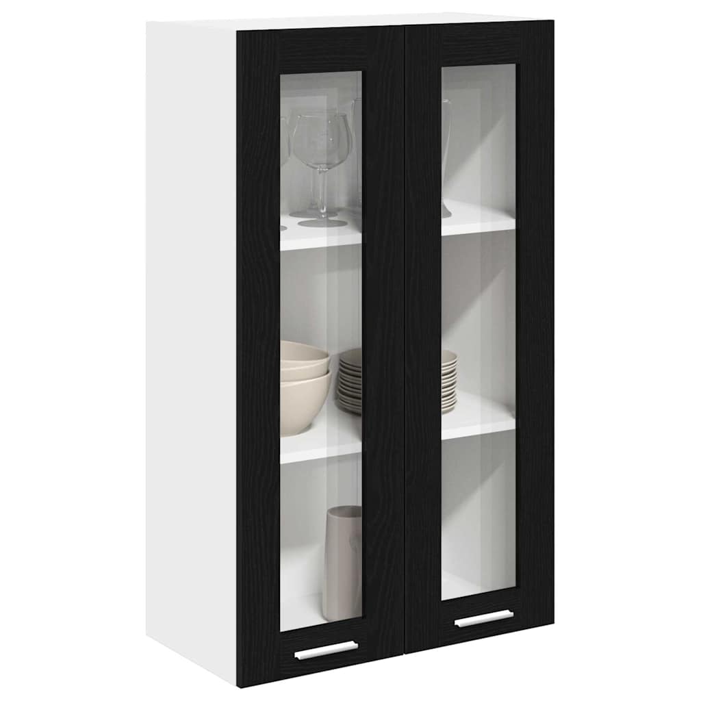 Armadio pensile con porta Riga Rovere Nero 60 x 31 x 100 cm | homemem39