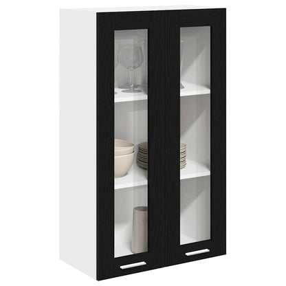 Armadio pensile con porta Riga Rovere Nero 60 x 31 x 100 cm | homemem39