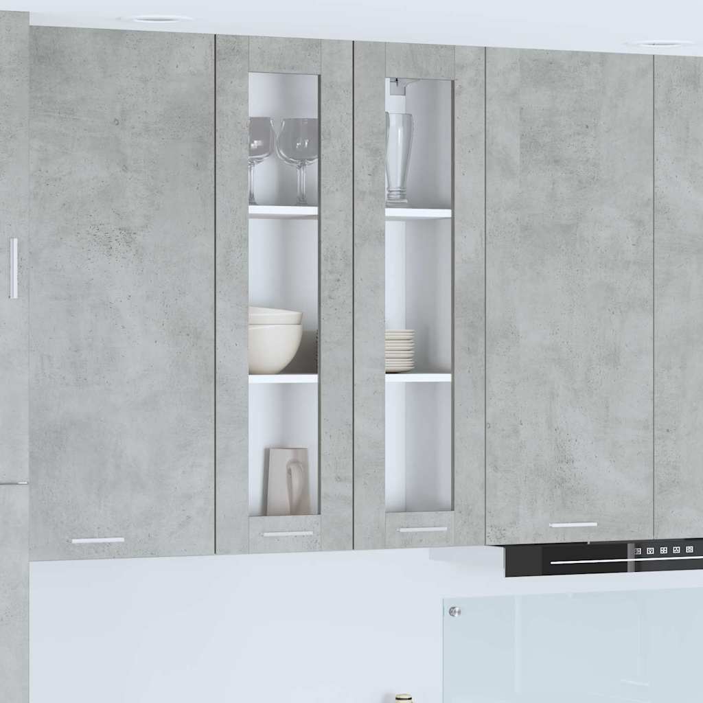 Armadio pensile con porta Grigio cemento 60 x 31 x 100 cm | homemem39