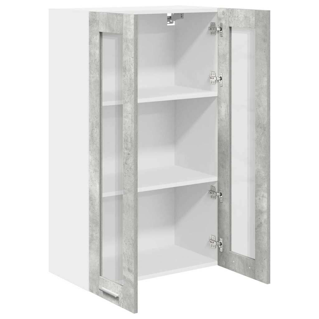 Armadio pensile con porta Grigio cemento 60 x 31 x 100 cm | homemem39