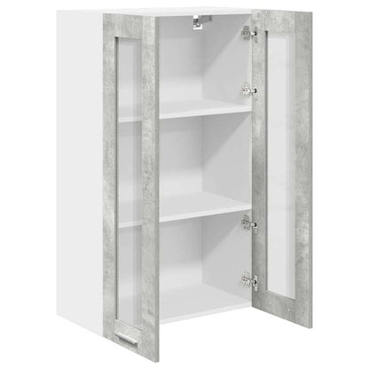 Armadio pensile con porta Grigio cemento 60 x 31 x 100 cm | homemem39