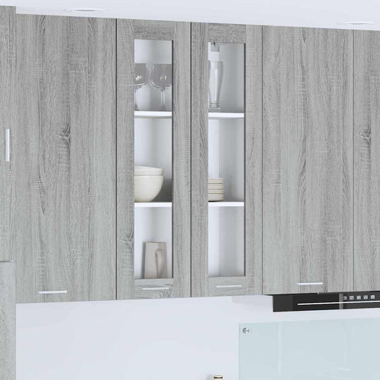 Armadio pensile con porta Grigio Sonoma 60 x 31 x 100 cm | homemem39