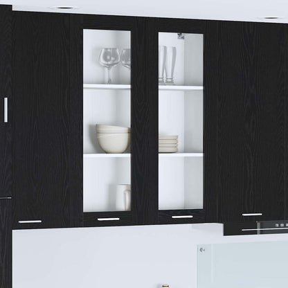 Armadio pensile Rovere Nero 80 x 31 x 100 cm Legno multistrato | homemem39
