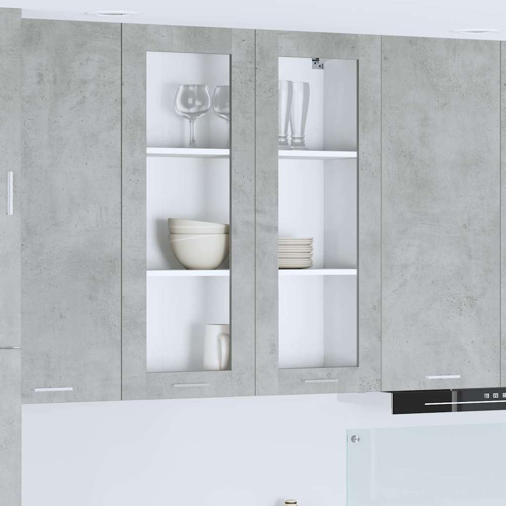 Armadio pensile con porta Grigio cemento 80 x 31 x 100 cm | homemem39