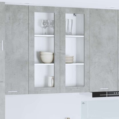Armadio pensile con porta Grigio cemento 80 x 31 x 100 cm | homemem39
