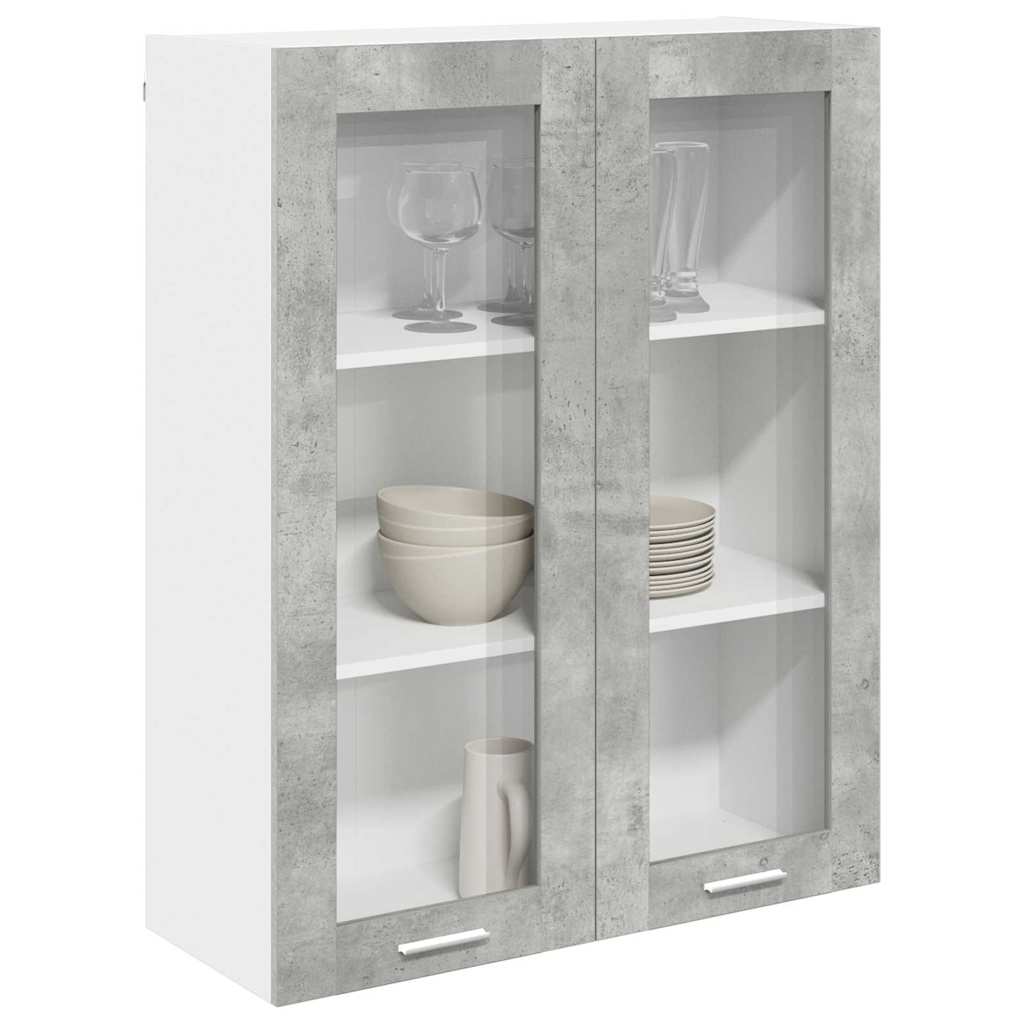 Armadio pensile con porta Grigio cemento 80 x 31 x 100 cm | homemem39