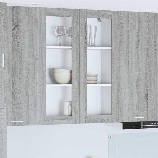 Armadio pensile con porta Grigio Sonoma 80 x 31 x 100 cm | homemem39