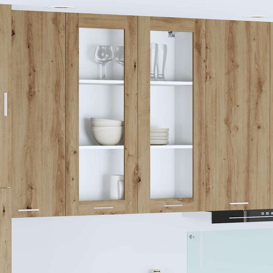Armadio pensile con porta Rovere artigianale 80 x 31 x 100 cm | homemem39