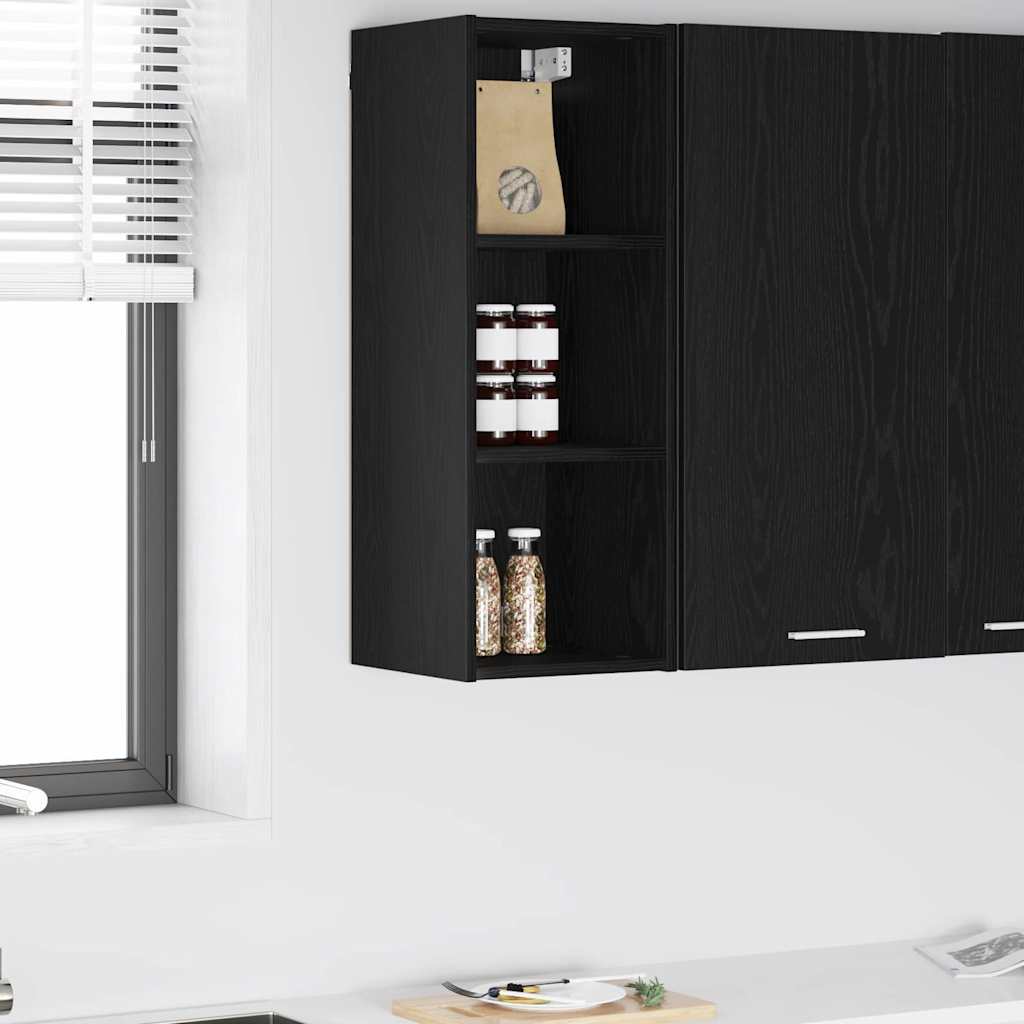 Armadio pensile Rovere Nero 30 x 29,5 x 80 cm Legno multistrato | homemem39