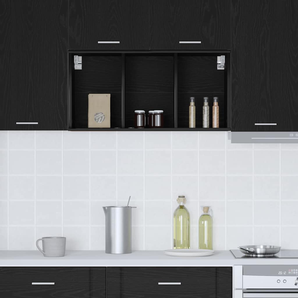 Armadio pensile Rovere Nero 40 x 29,5 x 80 cm Legno multistrato | homemem39
