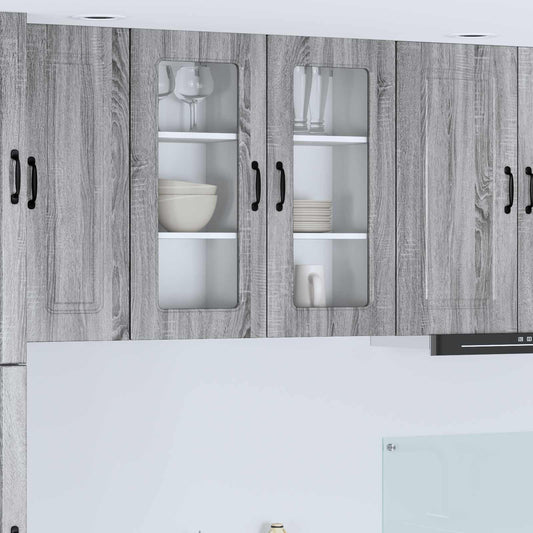 Pannello lavastoviglie Kalmar 2 pcs Grigio Sonoma | homemem39
