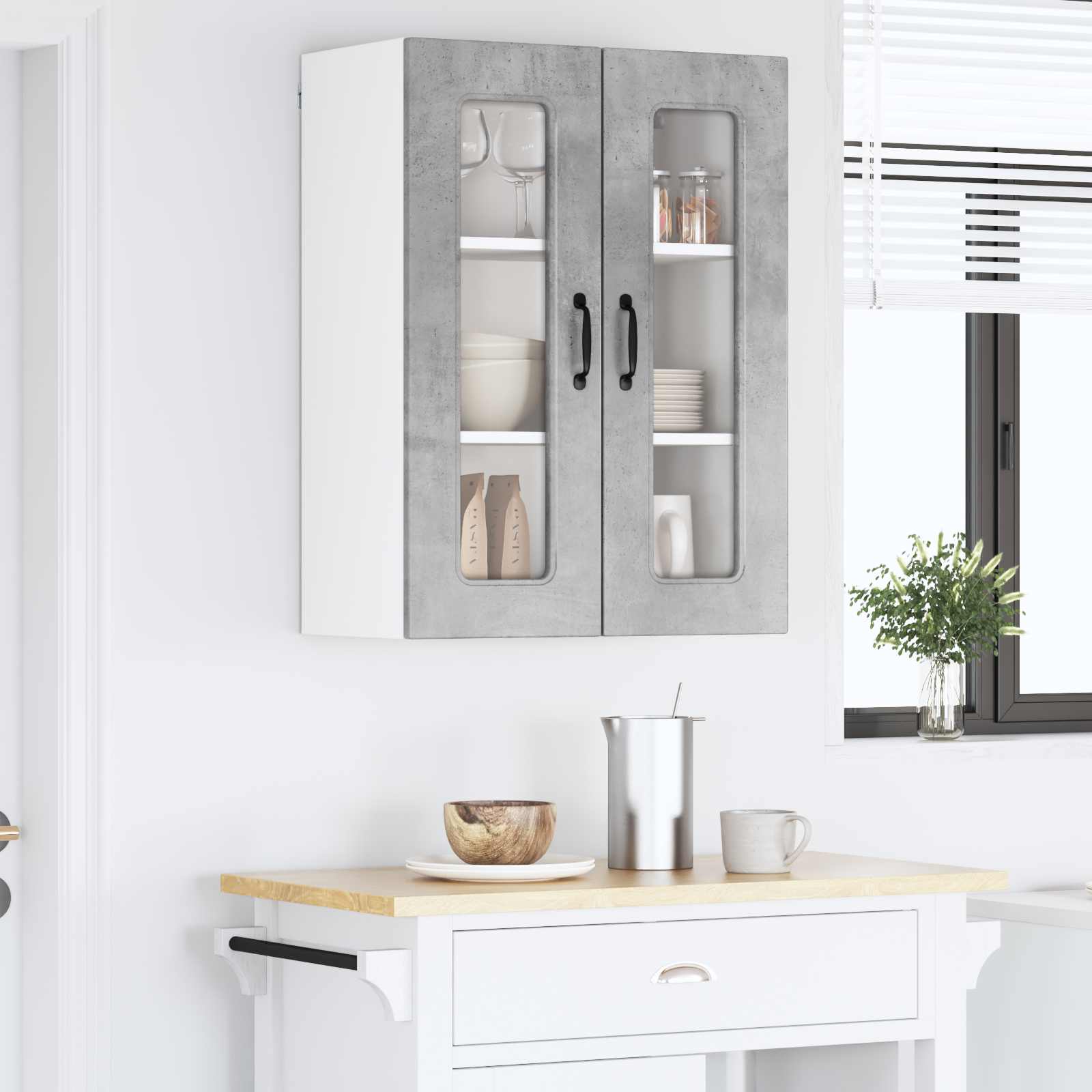 Pannello lavastoviglie Kalmar Grigio cemento 60 x 31 x 80 cm | homemem39
