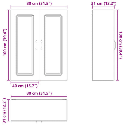 Pannello lavastoviglie Kalmar Rovere Marrone 80 x 31 x 100 cm