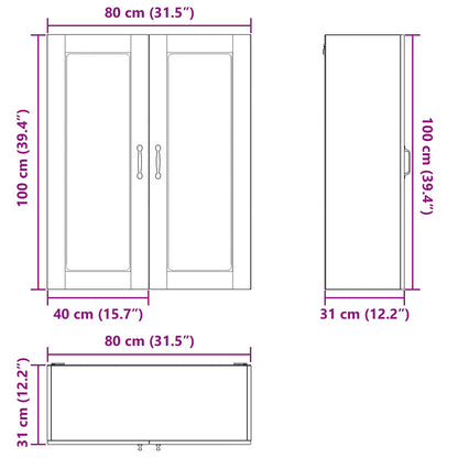 Pannello lavastoviglie Kalmar Grigio Sonoma 80 x 31 x 100 cm