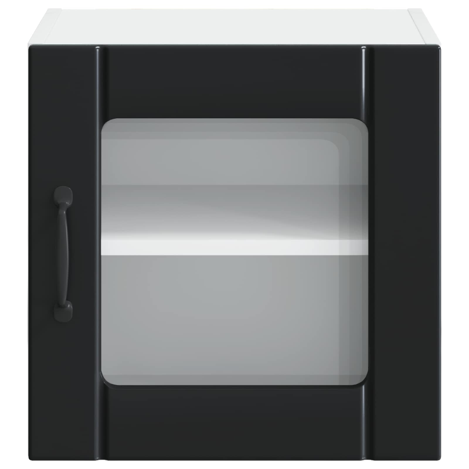 Mobile in vetro da parete LUCCA 2 pcs Nero 40 x 31 x 40 cm | homemem39