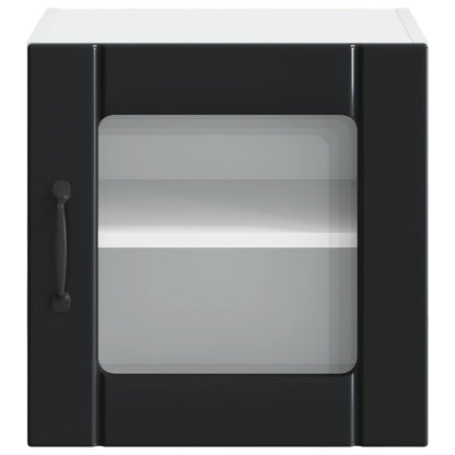 Mobile in vetro da parete LUCCA 2 pcs Nero 40 x 31 x 40 cm | homemem39