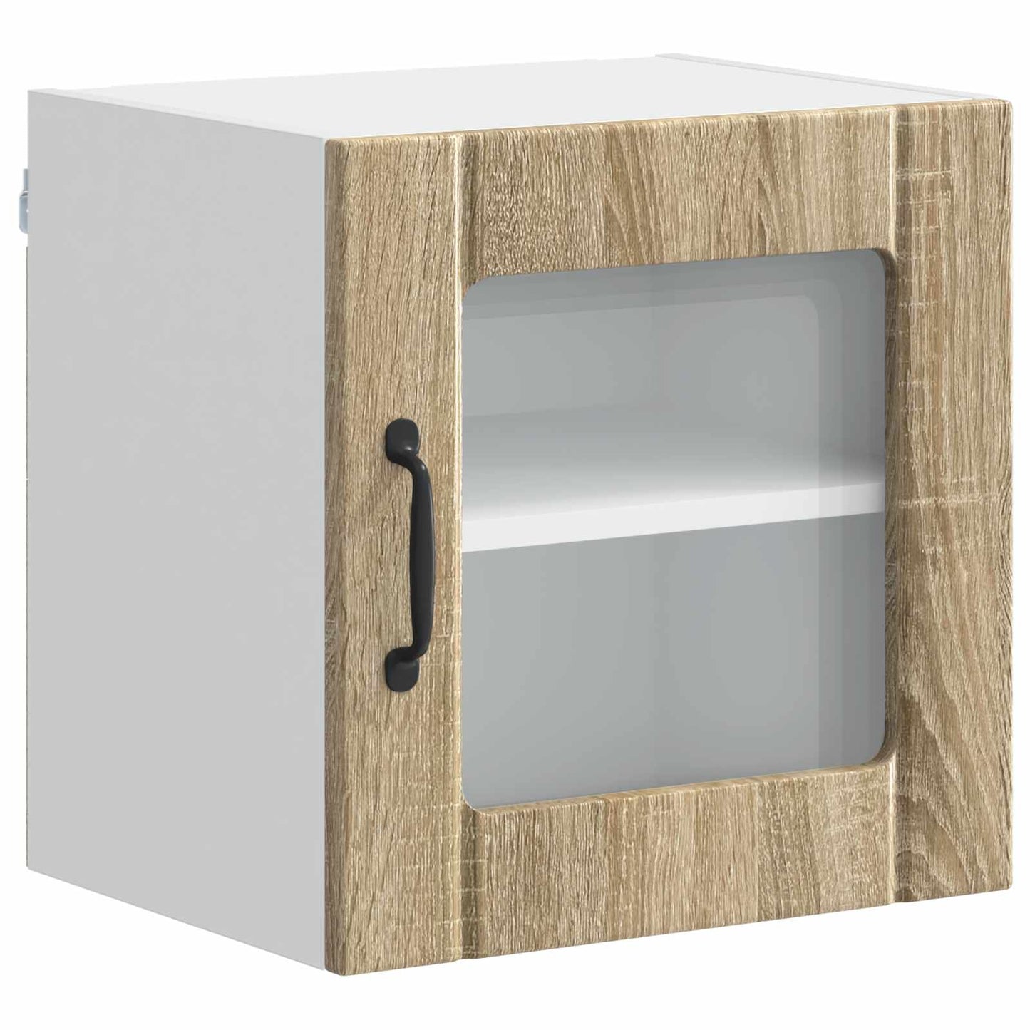 Mobile in vetro da parete LUCCA 2 pcs Rovere Sonoma | homemem39
