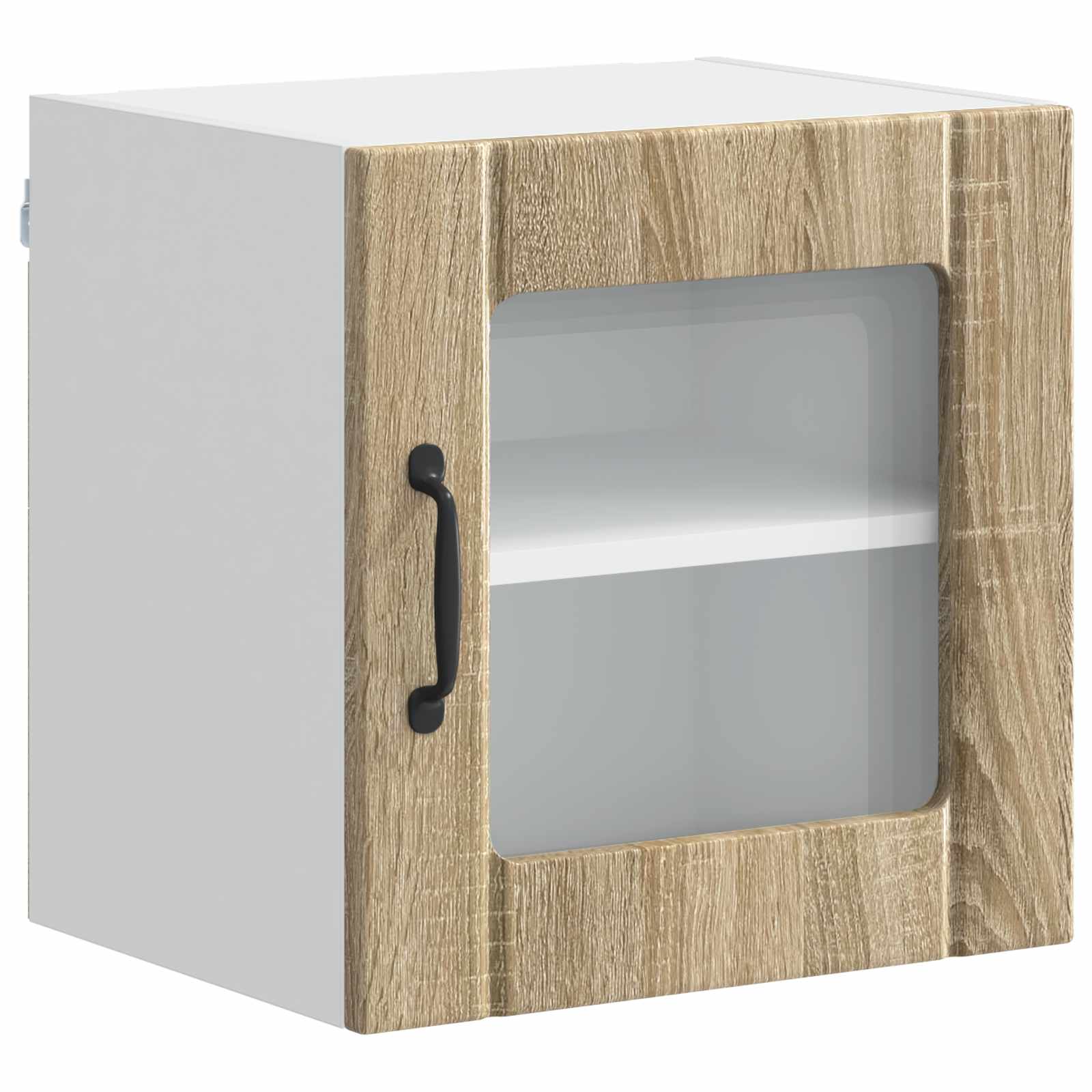 Mobile in vetro da parete LUCCA 2 pcs Rovere Sonoma | homemem39